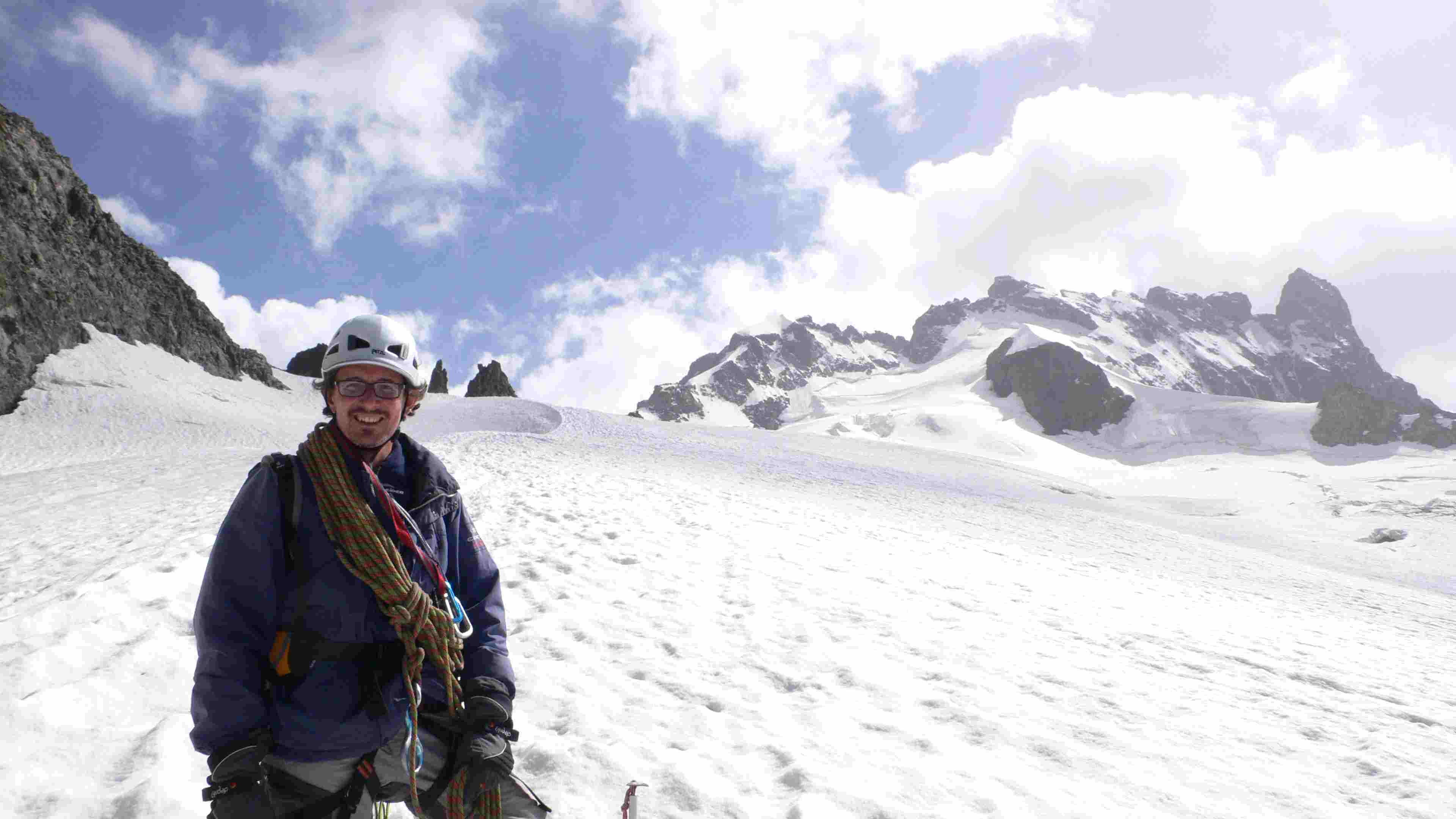 Apr�s la travers�e des ar�tes de la Meije en face nord