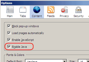 Firefox Options